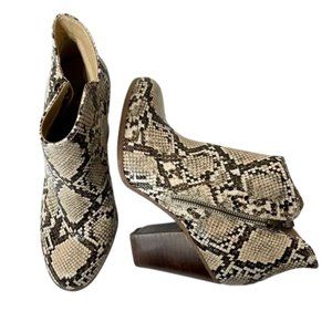 snakeskin ankle boots